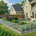 thumbnail image 5 of SunsGrove Decorative Garden Fence with 2 Gates 24 in(H) x 11.1 ft(L) 6 Panels, Heavy Duty Metal Animal Barrier for Dog and Rabbit, Outdoor Fencing, Easy Set Up, White, 5 of 10