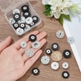 thumbnail image 3 of 24 Sets 6 Styles Alloy Flower Snap Buttons Black and White Vintage Metal Sew On Press Snap Button Fasteners Clothing Sewing Accessories Hollow Flower Sewing Press Studs Buttons Colorful, 3 of 5