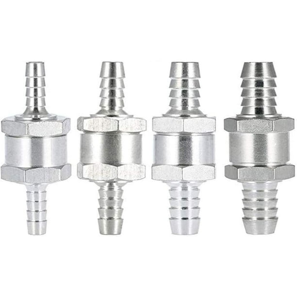 One Way Aluminum Fuel Return Check Valve (4 Pcs) (6 8 10 12mm) for
