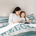 thumbnail image 6 of Rustic Camping Comforter Set Twin Size,Lake Theme Quilt Set,Rustic Farmhouse Style Bedding Set Teens Bedroom Decor,Vintage Board Duvet Set, 6 of 8