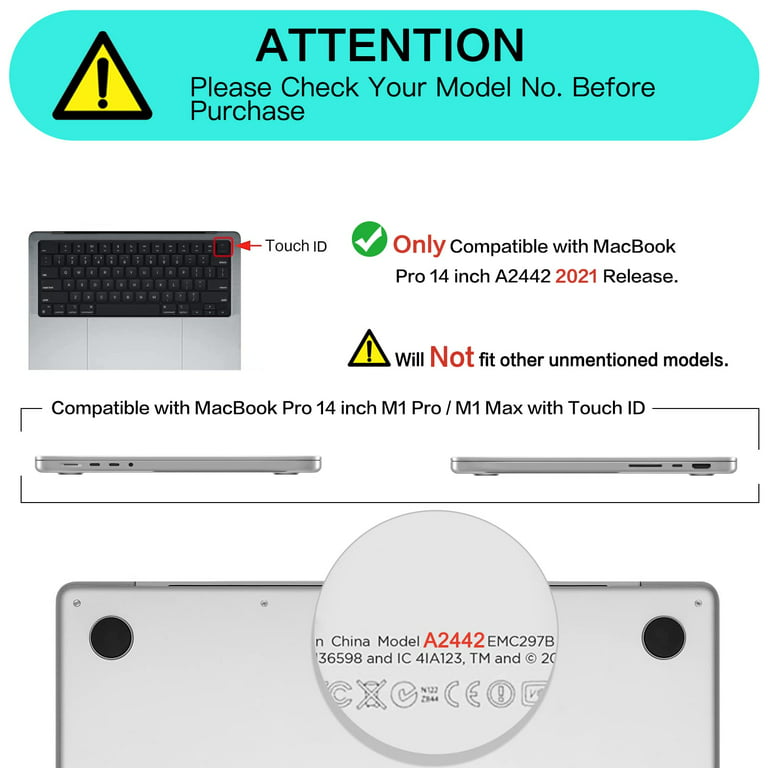 INATECK Tasche Hülle für 13 MacBook Air 2022 M2/2020 M1-2018, 13
