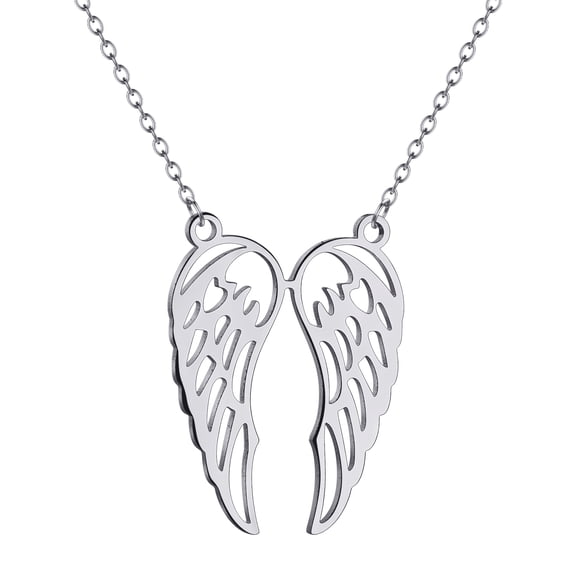 Wing Necklace Angel Chain Supernatural Amulet Gift For Woman Man Stainless Steel Talisman Pendant Jewelry