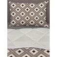 thumbnail image 3 of Bohemian Stripe Comforter & Sham Bedding Set, Rhombus Shape and Strips Ikat Native Style Ornamental Motif, 3 pcs Duvet Set Microfiber Filling Quilt, 5 Sizes, Seal Brown Ivory, by Ambesonne, 3 of 4