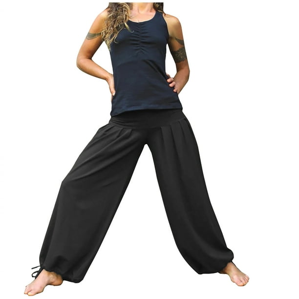 Solid Crossover Elastic Waist Sweatpants, Casual Wide Leg Pants For Fall &  Winter, Women's Clothing
