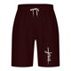 thumbnail image 4 of Mens Casual Shorts Lace-Up Elástico Cintura Bolsillo Ejercicio Fitness Hogar Pantalones de Media Longitud para Diario, 4 of 4