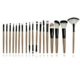 thumbnail image 3 of 18-Piece Professional Makeup Brush Set with Synthetic Fiber Bristles - Includes Fan Brush & Powder Brush (Model 7#), Soft Skin-Friendly Tools for Beginners & Pros, Portable Size for Daily Use &, 3 of 5