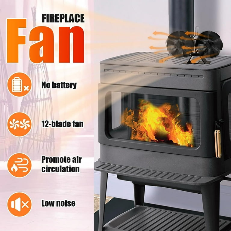 Wood Stove Fan For Buddy Heater Heat Powered Fireplace Fan - Temu