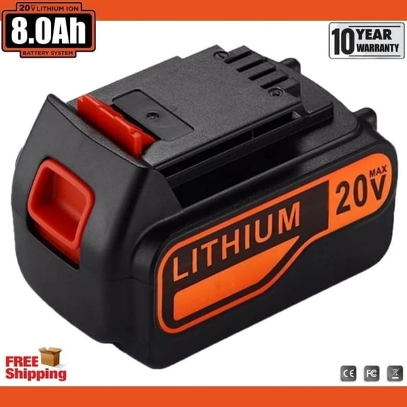 Upgraded 8000mAh 20V LBXR20 Replacement Battery for B&D 20V Lithium Battery LB20 LBX20 LBXR2020-OPE LBXR20B-2 LBX4020