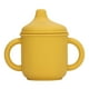 thumbnail image 1 of Taza de entrenamiento de silicona a prueba de derrames, apta para lavavajillas y microondas, con asas y tapa con boquilla para niños pequeños y bebés, color amarillo, 1 of 9