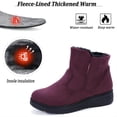 thumbnail image 2 of Women's Winter Warm Fleece-Lined Snow Boots Lightweight Waterproof Ankle Boots Comfortable Slip-Resistant Walking Boots Red 9 US, 2 of 7