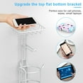 thumbnail image 5 of stusgo Inserted Tube Upgraded Toilet Paper Holder Free Standing, Paper Roll Dispenser with Top Storage Shelf for Bathroom-Silver, 5 of 7