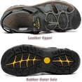 thumbnail image 6 of Rumpra Men’s Closed Toe Sport Sandals, Lightweight Leather Outdoor Hiking Water Shoes, 6 of 10