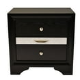 thumbnail image 5 of Traditional Style Bedroom 5 Pc In Black For Queen - Wood Bed With Storage, Dresser, Simple Mirror & 5 Chest Furniture Mirror, And Nightstand, 5 of 6