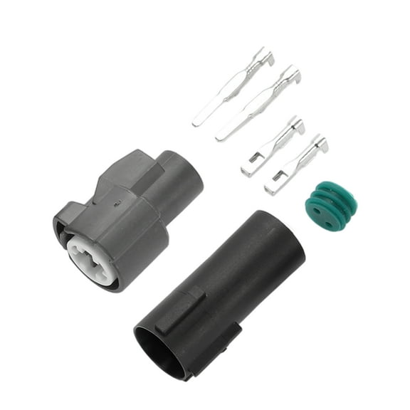 Unique Bargains 2 Pin Oil Pressure Sensor Connector Plug Male Female Wire Terminal Connector for Honda Civic 1 Set