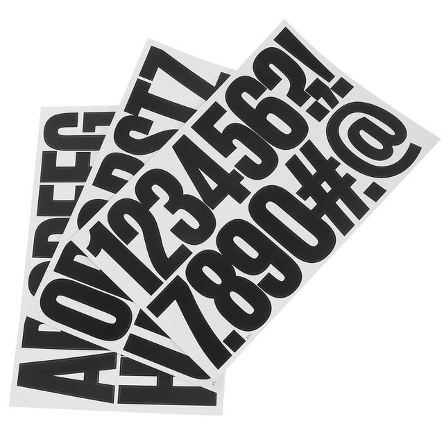 unbranded Stickers Autoadhesivos Negros De Letras Y Números Para Personalizar Álbumes Y Objetos
