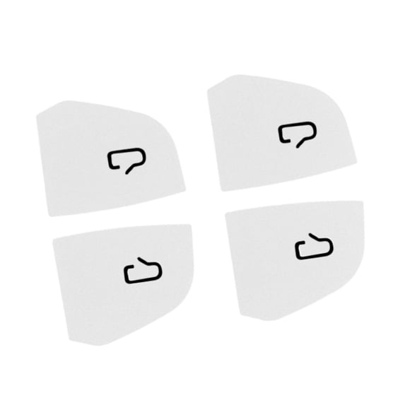 Juego de 4 pomos decorativos para puertas de coche, de ante resistente a los arañazos, fáciles de usar. Blanco