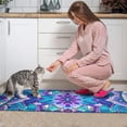 thumbnail image 3 of Purple Ethnic Mandala Pattern Kitchen Rugs Sets Of 2,Anti Fatigue Kitchen Mat Rugs Non Slip Washable,Decorative Kitchen Floor Mats for Kitchen,Sink,Laundry,17"x30"+17"x47", 3 of 7