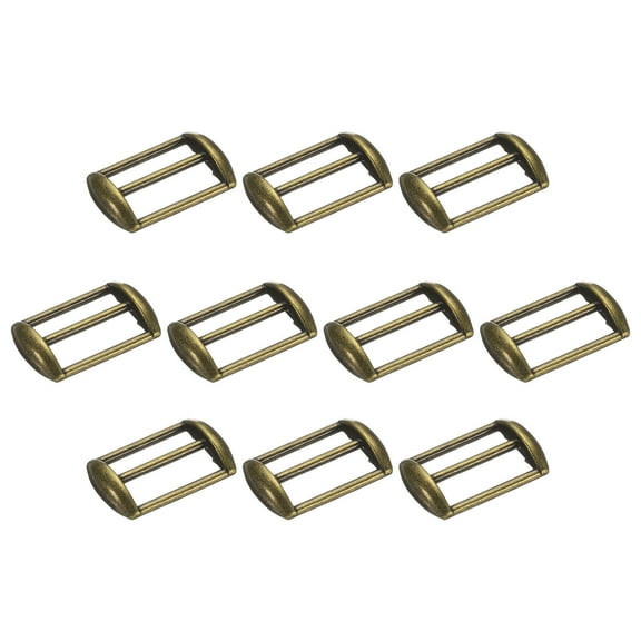 Uxcell 10Pcs Metal Baseball Cap Buckle, Adjustable Cap Strap Adjuster Slider Bag Belt Strap Keeper Hardware Supplies for Purse Making Accessories, Green