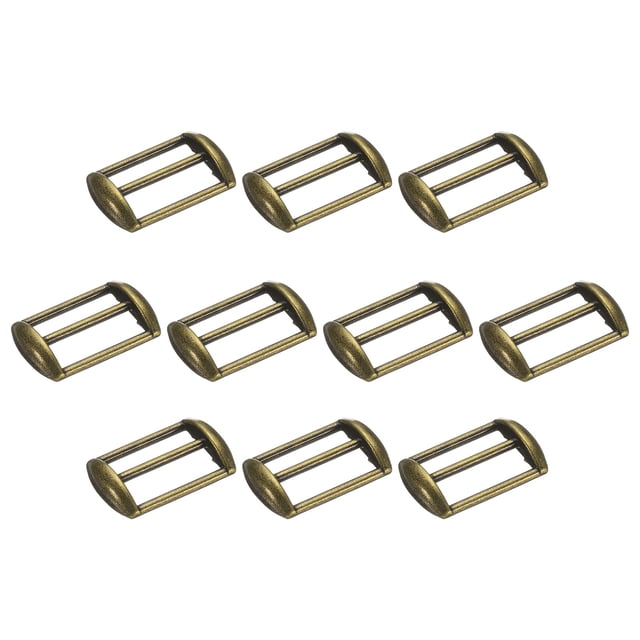 Uxcell 10Pcs Hebilla de Gorra de Metal para Béisbol, Ajustador de Correa de Gorra Ajustable, Sostenedor de Correa de Bolsa para Accesorios de Fabricación de Bolsos, Verde