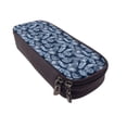 thumbnail image 6 of Lsque Tropical Leaves Printed Big Capacity PU Leather Pencil Case Large Pencil Pouch Stationery Pen Bag Pencil Holder for Teen, 6 of 6