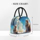 thumbnail image 2 of Balery Blue Sky Winged Cat Bolsa de Almuerzo para Mujeres, Caja de Almuerzo, Bolsa de Almuerzo Pequeña Impermeable, Tote de Almuerzo Reutilizable con Gran Capacidad, 2 of 6