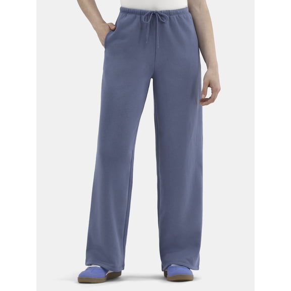 No Boundaries Soft Fleece Wide Leg Sweatpants, Women’s