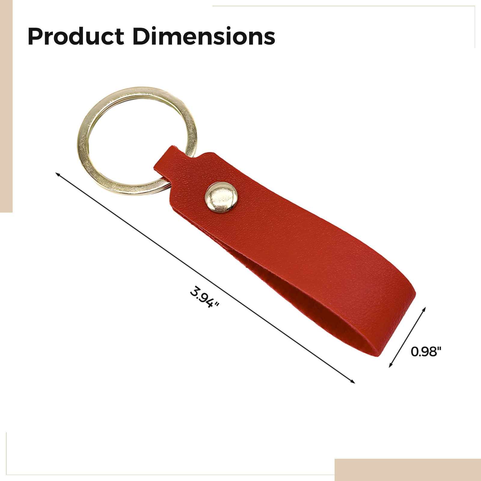 Bulk 100-Pack PU Leather Keychains,Mixed Colors with 1.2 Inch Rings,Soft Faux Leather Key Rings for Party Favors,DIY Crafts,Office, School Supplies,Gift