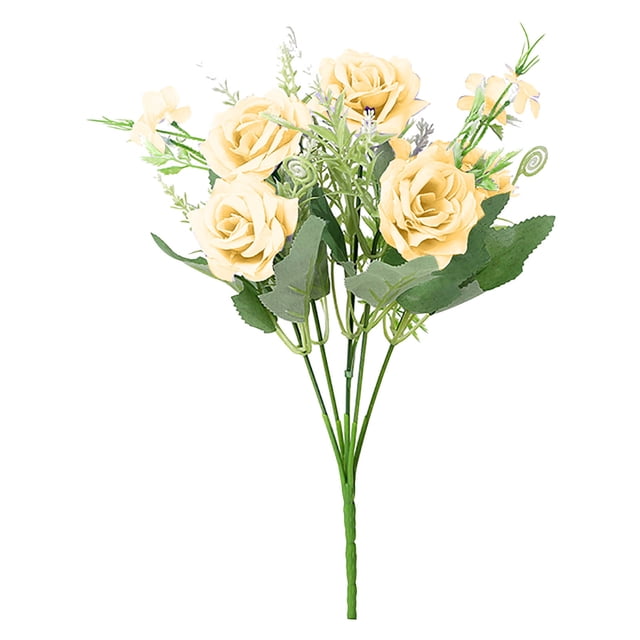 Bouquet de Roses Artificielles en Soie Réaliste avec Tige Réglable pour Décoration de Maison, Mariage et Table