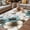 Gray, variant on Teal Tulip Butterfly Outdoor Rug for Patio/Deck/Porch, Non-Slip Large Area Rug 4 x 6 Ft, Beige Turquoise Floral Blue Coastal Indoor Outdoor Rugs Washable Area Rugs, Camping Rug Carpet Runner