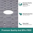 thumbnail image 6 of Large Square Shower Mat 27 x 27 Inch Gray, Non Slip Shower Bathtub Mats for Inside Shower with Big Suction Cups Drain Holes, Anti Slip Bathroom Floor Shower Stall Mats, Easy Clean,, 6 of 6