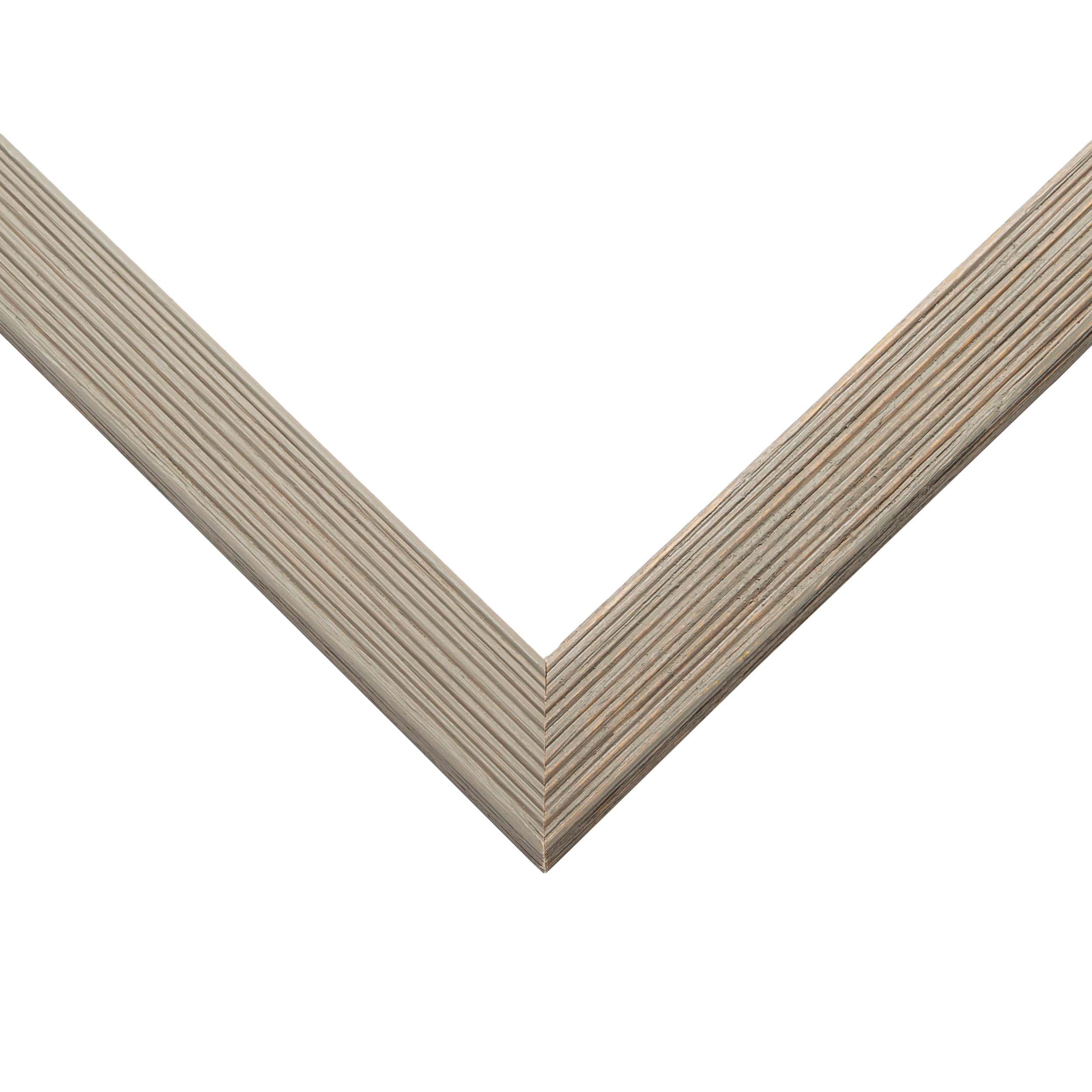 18x24 Distressed/Aged Contrast Grey Complete Wood Picture Frame with UV Acrylic, Foam Board Backing, & Hardware