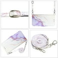 thumbnail image 6 of for Samsung Galaxy A25 5G PU Leather Wallet case, Marble Pattern Credit Card Holder,Flip Folio Book Kickstand Cover Women Men with Long + Short Strap for Samsung Galaxy A25 5G, White/Purple, 6 of 9
