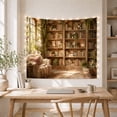 thumbnail image 5 of Leather Armchair Library Tapestry Wall Hanging, 5 of 7