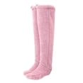 thumbnail image 4 of GUOOL over Knee High Fuzzy Protection Thick Warm Leg Cover Super Soft Thigh High Socks Pink, 4 of 9