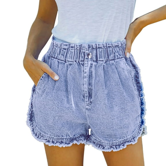 Women's Casual Summer Denim Shorts Mid Waisted Stretchy Ripped Jean Shorts With Pockets Women's Shorts Set Summer Women's Shorts Dressy Twill Shorts Women Womens Short Sleeve Tops Women's Shorts with