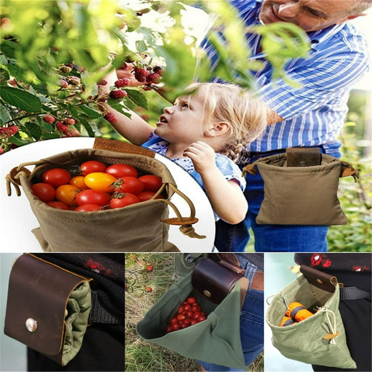 Infidev Belt Bag for Camping Outdoor Foraging-Fruit Picking Waist Bag with  Pouches for Hiking, Gardening, Jungle Storage-Quality Leather, Adjustable  Strap, Secure Closure-Versatile Pockets for Tools - Walmart.com