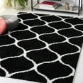 thumbnail image 2 of SAFAVIEH Tahoe Thelma Quatrefoil Shag Area Rug, 8' x 10', Black/White, 2 of 8