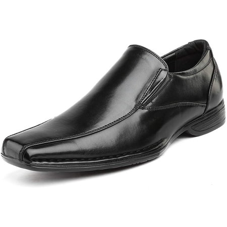 BRUNO MARC Men Fashion Comfort Classic Square Toe Slip On Loafers Oxford Dress Shoes Size 6.5-13 GIORGIO-1 Size 9.5