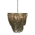thumbnail image 3 of Creative Co-Op 2-Tier Draped Wood Bead Chandelier, 3 of 7