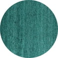 thumbnail image 1 of Ahgly Company Indoor Round Oriental Turquoise Blue Industrial Area Rugs, 7' Round, 1 of 4