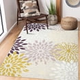 thumbnail image 2 of HOMERRY Area Rugs 8' x 10' Area Rug for Living Room Floral Geometric Washable Bedroom Non-Slip Carpet for Home Decor, Beige/Yellow, 2 of 6
