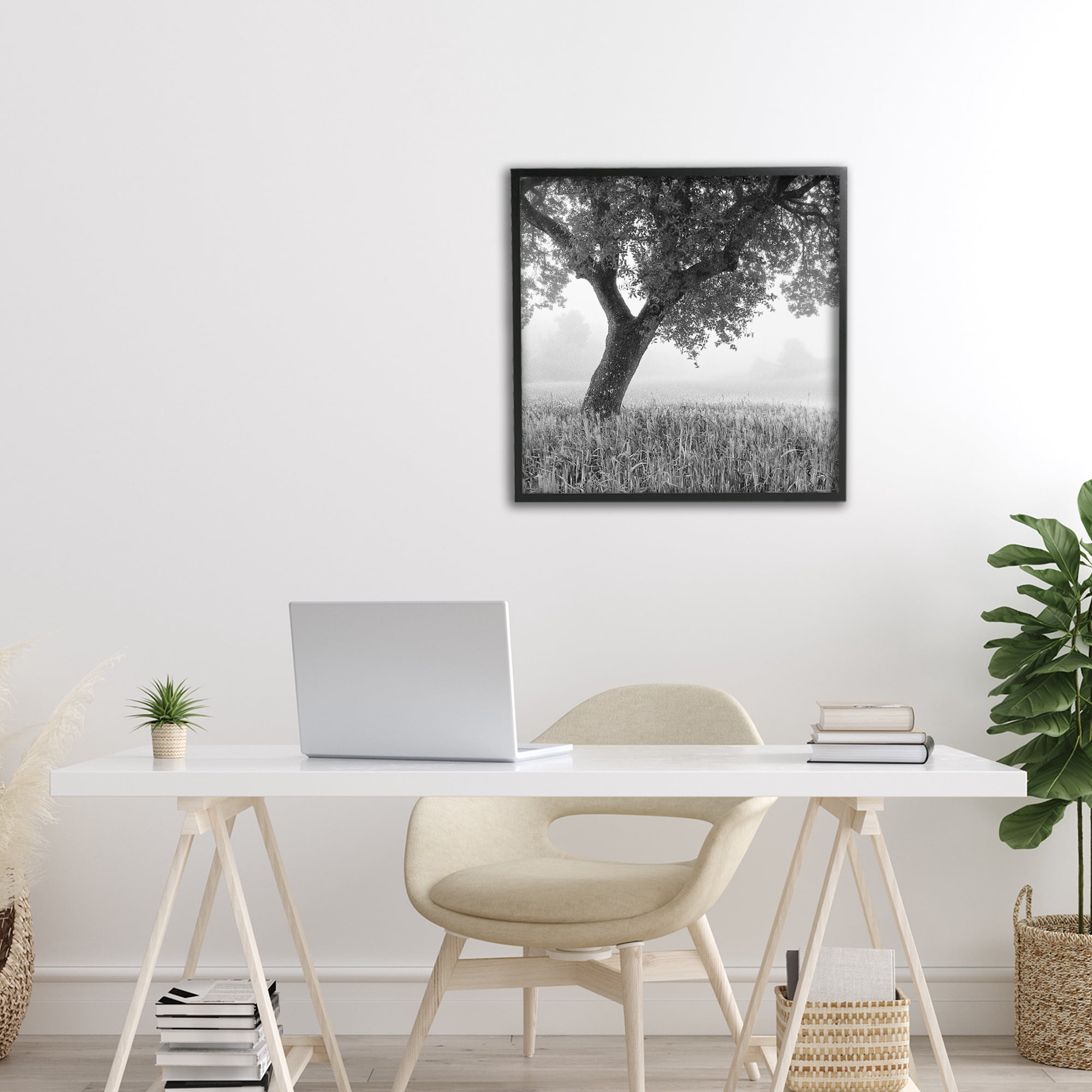 Stupell Industries Tuscan Morning Oak in Mist Black Framed Giclee Art, design by Chip Forelli