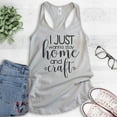 thumbnail image 2 of I Just Wanna Stay Home And Craft Tank Top, Ladies Racerback Tank Top, Crafting Crafter Hobby Tank, Silver Gray, Medium, 2 of 3