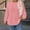 #Pink, variant on DPTALR George Women's Plus Size Casual Solid Color Loose Fit Long Sleeve Round-Neck Blouse,Brown,Size XXXXXL
