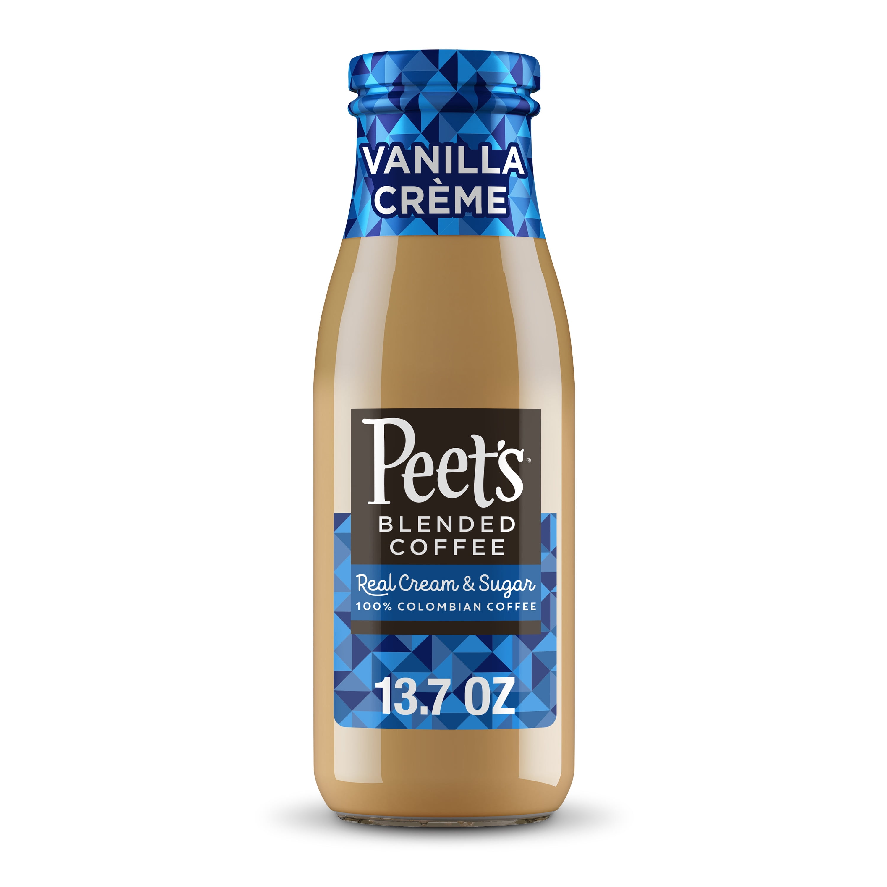 Peet's Vanilla Cream Iced Coffee, 13.7 fl oz glass bottle