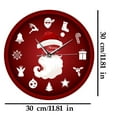 thumbnail image 2 of Fankiway Christmas Wall Clock Christmas Decorations Christmas Santa Claus Vintage Red Square Wall Clocks Decor for Home Kitchen Living Room Office Christmas Decoration Gifts, 2 of 6