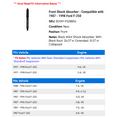 thumbnail image 2 of Front Shock Absorber - Compatible with 1987 - 1998 Ford F-250 1988 1989 1990 1991 1992 1993 1994 1995 1996 1997, 2 of 2