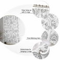 thumbnail image 5 of Extra Long Shower Curtain 72x84 Inch, Grey Farmhouse Shower Curtain Waterproof Bathroom Decor Floral Floral Plant Leaf Vintage Spring Fabric Bath Curtain Set Accessories with Hooks, 5 of 6