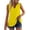 05# Yellow, variant on Qwertyu Women's V Neck Tank Tops Casual Summer Button Down Sleeveless Shirts Blue 2XL