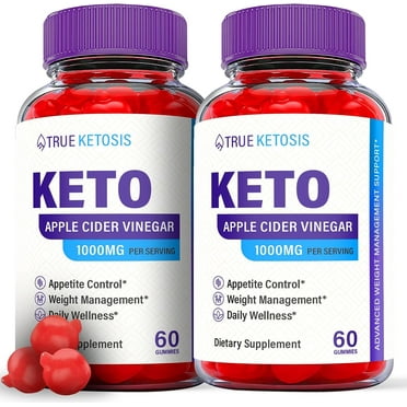 (2 Pack) True Ketosis Keto ACV Gummies - Apple Cider Vinegar Supplement for Weight Loss - Energy & Focus Boosting Dietary Supplements for Weight Management & Metabolism - Fat Burn - 120 Gummies